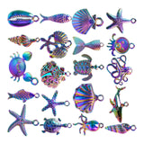 Maxbell 20Pcs Ocean Charms Pendants Mixed Ornaments for DIY Jewelry Making Earrings