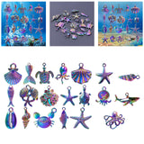 Maxbell 20Pcs Ocean Charms Pendants Mixed Ornaments for DIY Jewelry Making Earrings