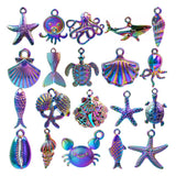 Maxbell 20Pcs Ocean Charms Pendants Mixed Ornaments for DIY Jewelry Making Earrings