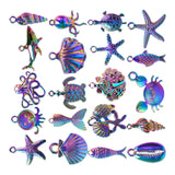 Maxbell 20Pcs Ocean Charms Pendants Mixed Ornaments for DIY Jewelry Making Earrings