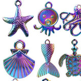 Maxbell 20Pcs Ocean Charms Pendants Mixed Ornaments for DIY Jewelry Making Earrings