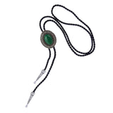 Maxbell Western Cowboy Bolo Tie for Men Bola Tie Collar Rope with Natural Stone Light Green