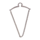 Maxbell Classic Men's Tie Chain Shirt Jewelry Single Loop Brooch Wedding Gift Silver