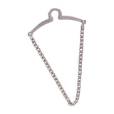 Maxbell Classic Men's Tie Chain Shirt Jewelry Single Loop Brooch Wedding Gift Silver