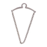 Maxbell Classic Men's Tie Chain Shirt Jewelry Single Loop Brooch Wedding Gift Silver