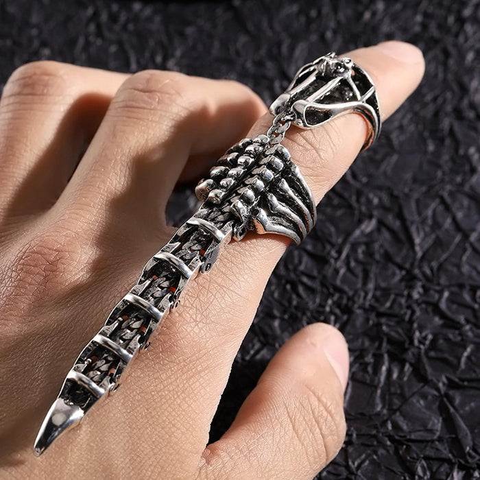 Maxbell Silver Scorpion Ring Cosplay Costume Accessries Retro Movable Cool Punk Rock