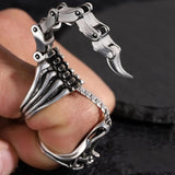 Maxbell Silver Scorpion Ring Cosplay Costume Accessries Retro Movable Cool Punk Rock