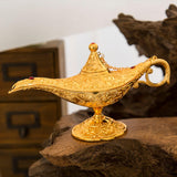 Maxbell Genie Aladdin Oil Lamp Wishing Light Pot Decor Home Photo Props Luxury Golden