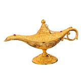 Maxbell Genie Aladdin Oil Lamp Wishing Light Pot Decor Home Photo Props Luxury Golden