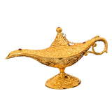 Maxbell Genie Aladdin Oil Lamp Wishing Light Pot Decor Home Photo Props Luxury Golden