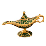 Maxbell Genie Aladdin Oil Lamp Wishing Light Pot Decor Home Photo Props Luxury Green