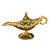 Maxbell Genie Aladdin Oil Lamp Wishing Light Pot Decor Home Photo Props Luxury Green