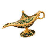 Maxbell Genie Aladdin Oil Lamp Wishing Light Pot Decor Home Photo Props Luxury Green