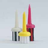 Maxbell Golf Tee Brush Type Plastic for Low Resistance Golf Accessory Yellow