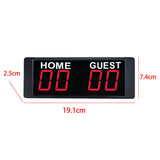 Maxbell Mini Electronic Scoreboard Wall Mount Indoor Games Basketball Football 1.5inch