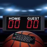 Maxbell Mini Electronic Scoreboard Wall Mount Indoor Games Basketball Football 1.5inch