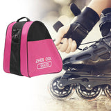 Maxbell Skating Shoes Bag Handbag Breathable 3 Layers Inline Skate Carry Bag Case Pink Half Mesh