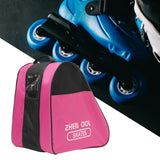 Maxbell Skating Shoes Bag Handbag Breathable 3 Layers Inline Skate Carry Bag Case Pink Half Mesh