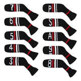 Maxbell 10x Knitted Golf Club Head Covers Golf Iron Headcovers Protection Wrap