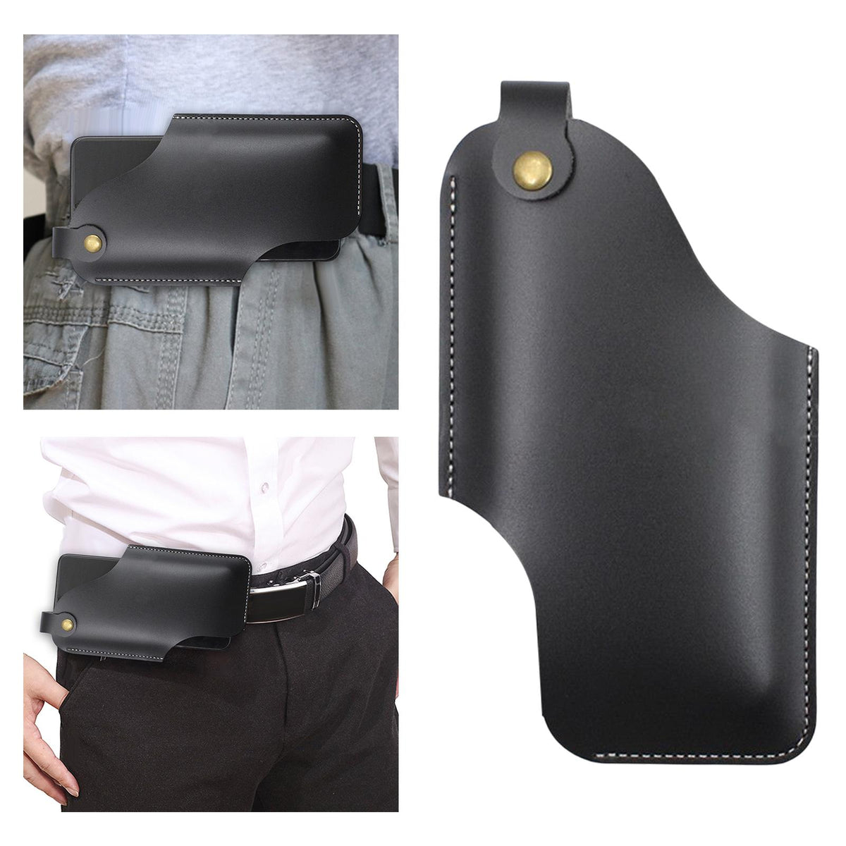 Maxbell Portable Mobile Phone Storage Belt Bag Phone Holster for Women Men Belt Loop Black