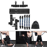 Maxbell Boxing Resistance Bands Set Legs Straps for Boxing Taekwondo 150lbs Blue