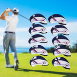 Maxbell 10Pcs Golf Club Head Cover Golf Iron Covers Waterproof Head Protector Wrap