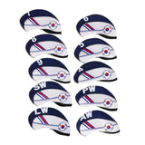 Maxbell 10Pcs Golf Club Head Cover Golf Iron Covers Waterproof Head Protector Wrap