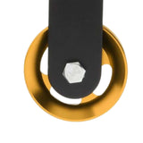 Maxbell Cable Pulley with Hanging Straps and Carabiner Silent Pulley for Ladder Lift Gold 157x95mm