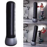 Maxbell Inflatable Boxing Bag Heavy Bag with Stand Pressure Relief Sandbag Tumbler Black Gray