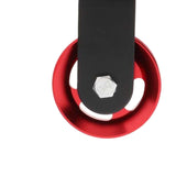 Maxbell Cable Pulley with Hanging Straps and Carabiner Silent Pulley for Ladder Lift Red 157x95mm