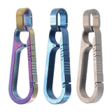 Maxbell Key Chain Clip Titanium Pocket Tools Waist Hanging Keyring  Silver