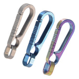 Maxbell Key Chain Clip Titanium Pocket Tools Waist Hanging Keyring  Silver