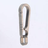Maxbell Key Chain Clip Titanium Pocket Tools Waist Hanging Keyring  Silver