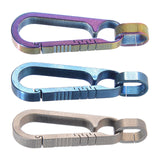 Maxbell Key Chain Clip Titanium Pocket Tools Waist Hanging Keyring  Silver