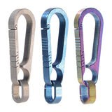 Maxbell Key Chain Clip Titanium Pocket Tools Waist Hanging Keyring  Silver