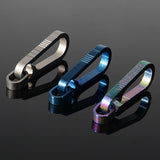 Maxbell Key Chain Clip Titanium Pocket Tools Waist Hanging Keyring  Silver