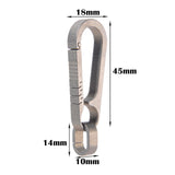 Maxbell Key Chain Clip Titanium Pocket Tools Waist Hanging Keyring  Silver