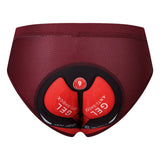Maxbell MTB Bike Underwear Briefs Undershorts Men Padded Cycling Short Deep Red XL
