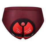 Maxbell MTB Bike Underwear Briefs Undershorts Men Padded Cycling Short Deep Red XL