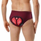 Maxbell MTB Bike Underwear Briefs Undershorts Men Padded Cycling Short Deep Red XL