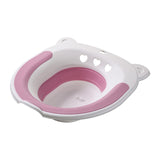 Maxbell Collapsible Sitz Bath Toilet Seat for Soothes Cleanse Vagina Anal Home Use Pink