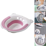 Maxbell Collapsible Sitz Bath Toilet Seat for Soothes Cleanse Vagina Anal Home Use Pink