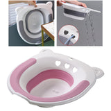 Maxbell Collapsible Sitz Bath Toilet Seat for Soothes Cleanse Vagina Anal Home Use Pink