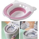 Maxbell Collapsible Sitz Bath Toilet Seat for Soothes Cleanse Vagina Anal Home Use Pink