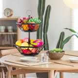 Maxbell 2 Tier Fruit Basket Table Organizer Fruit Holder for Pineapple Bread Lemon