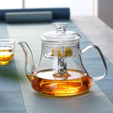 Maxbell 1.2L Heat Resistant Glass Tea Pot with Infuser for Kitchen Clear Handle