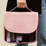 Maxbell Hanging Toiletries Case Makeup Pouch Waterproof for Men Women Multi Function Pink