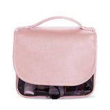 Maxbell Hanging Toiletries Case Makeup Pouch Waterproof for Men Women Multi Function Pink