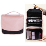 Maxbell Hanging Toiletries Case Makeup Pouch Waterproof for Men Women Multi Function Pink