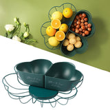 Maxbell Metal Fruit Basket Bowl Wire Storage Baskets for Kitchen Office Potpourris Green